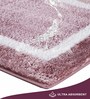 Purple Polyester Geometric 60x40 cm Bath Mat