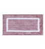 Purple Polyester Geometric 60x40 cm Bath Mat