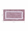 Purple Polyester Geometric 60x40 cm Bath Mat