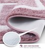 Purple Polyester Geometric 60x40 cm Bath Mat