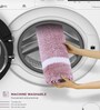 Purple Polyester Geometric 60x40 cm Bath Mat