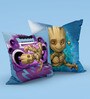 Purple Polyester Marvel 16x16 inches Reversible Kids Cushion (1 Pc)