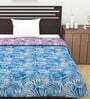 Purple Floral Polyester 120 GSM Single Bed Reversible Dohar