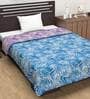 Purple Floral Polyester 120 GSM Single Bed Reversible Dohar