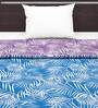 Purple Floral Polyester 120 GSM Single Bed Reversible Dohar