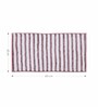 Purple Polyester Striped 60x40 cm Bath Mat