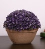 Purple & Green Artificial Topiary with Pot