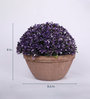 Purple & Green Artificial Topiary with Pot