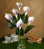 Purple Polyurethane Real Touch Callalily Artificial Flowers