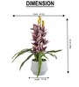 Purple Pu Foam Velvet Orchid Elegance Pot With Flower