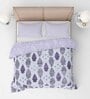 Purple Pure Cotton Printed 150 GSM Single Bed AC Room Dohar