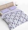 Purple Pure Cotton Printed 150 GSM Single Bed AC Room Dohar