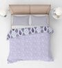 Purple Pure Cotton Printed 150 GSM Single Bed AC Room Dohar