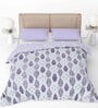 Purple Pure Cotton Printed 150 GSM Single Bed AC Room Dohar