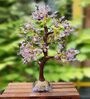Purple Quartz Stone Fortune Crystal Tree Showpiece