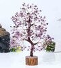 Purple Quartz Stone Fortune Tree Showpiece