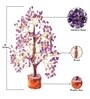 Purple Quartz Stone Fortune Tree Showpiece