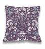 Purple Floral Satin 16 x 16 Inches Cushion Cover