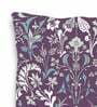 Purple Floral Satin 16 x 16 Inches Cushion Cover