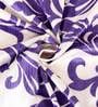 Purple Floral Polyester 9 Ft Semisheer Eyelet Door Curtains (Set of 2)