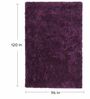 Purple Shaggy Polyester 8ft X 10ft Hand tufted Carpet