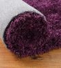 Purple Shaggy Polyester 8ft X 10ft Hand tufted Carpet