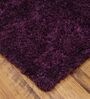 Purple Shaggy Polyester 8ft X 10ft Hand tufted Carpet