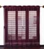 Polyester Sheer 7 Feet Set Of 2 Eyelet Curtains