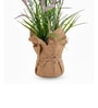 Purple Silk Plastic And Jute Artificial Foxtail Grass Arrangement Flower Bunch With Jute Wrap