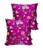 Purple Silk Zari Embroidered 16x16 inches Cushion Covers (Set of 2)