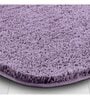 Purple Solid Polyester 24x16 Inches AntiSkid Bath Mat