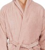 Purple Solid 100% Cotton Men Bathrobe With Slippers (XL)