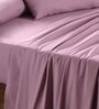 Purple Solid 144 TC 100% Cotton Queen Bedsheet with 2 Pillow Covers
