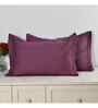 Purple Solid 144 TC Cotton King Fitted Bedsheet Bedsheet 2 Pillow Shades Collection