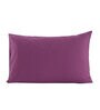 Purple Solid 200TC Cotton 20 x 30 Inches Pillow Covers (Set of 2)