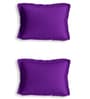 Purple Solid 210 TC Cotton Single Bed Sized Bed Sheets with 2 Pillow Covers