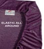 Purple Solid 300 TC Woollen Fitted Single Bedsheet with Pillow Cover