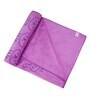 Purple Patterned 400 GSM Fiber Bath Towels (Set of 4)