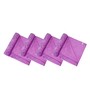 Purple Patterned 400 GSM Fiber Bath Towels (Set of 4)