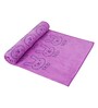Purple Patterned 400 GSM Fiber Bath Towels (Set of 4)
