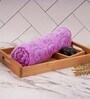 Purple Patterned 400 GSM Fiber Bath Towel
