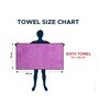 Purple Patterned 400 GSM Fiber Bath Towel