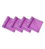 Purple Patterned 400 GSM Fiber Bath Towels (Set of 4)