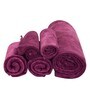 Purple Solid 400 GSM Microfiber Towel Set