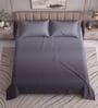 Purple Solid 400 TC Super King Size Bedsheet with 2 Pillow Covers Luxury Series Collection