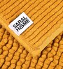 Mustard Solid Chenille 24x16 Inches AntiSkid Bath Mats (Set of 2)
