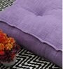 Purple Solid Cotton 24 x 24 Inches Floor Cushion