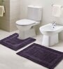 Purple Solid Cotton 31.5x20 Inches Max Absorbant Bath Mat