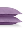 Purple Solid GSM 300 Pure Cotton King Size Bedcover With 2 Pillow Covers