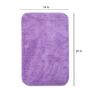 Purple Solid Microfibre 20x14 Inches AntiSkid Bath Mat (Set of 2)
